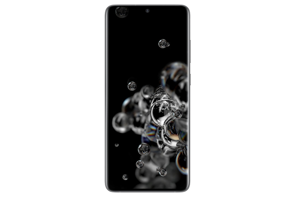 Samsung Galaxy S20 Ultra in Cosmic Gray — brand stock image. Your device's condition matches its grade.