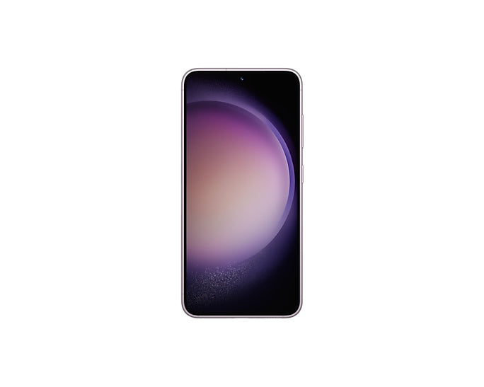 Samsung Galaxy S23 in Lavender — brand stock image. Your device's condition matches its grade.