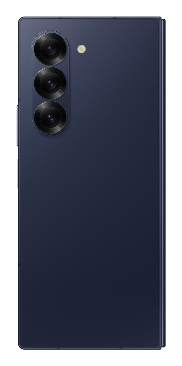 Samsung Galaxy Z Fold6 in Navy — brand stock image. Your device's condition matches its grade.
