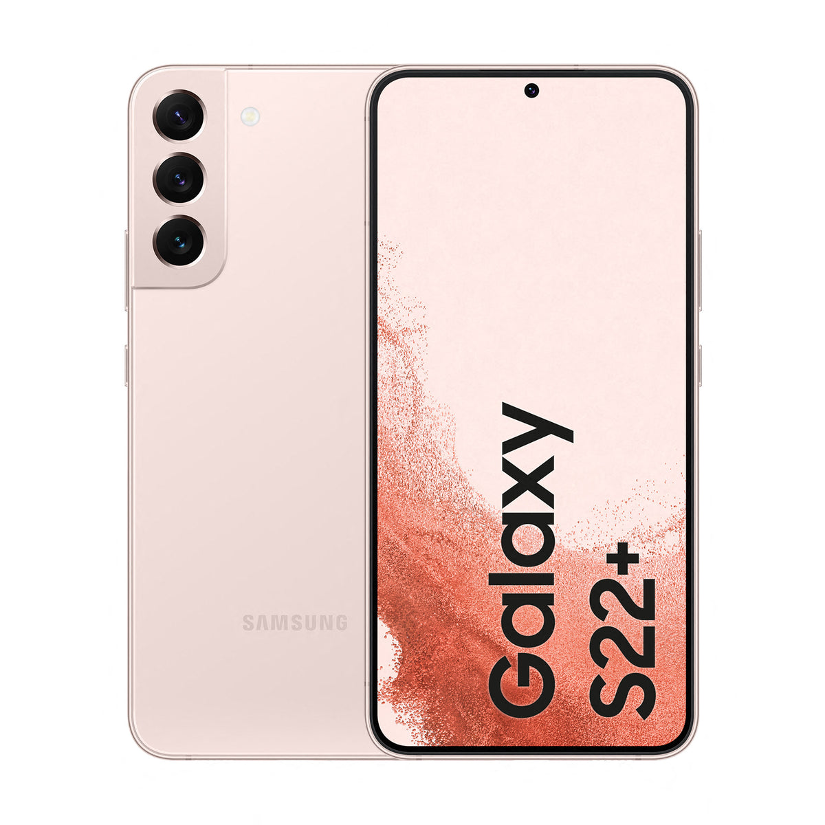 Samsung Galaxy S22+ in Pink Gold — brand stock image. Your device's condition matches its grade.