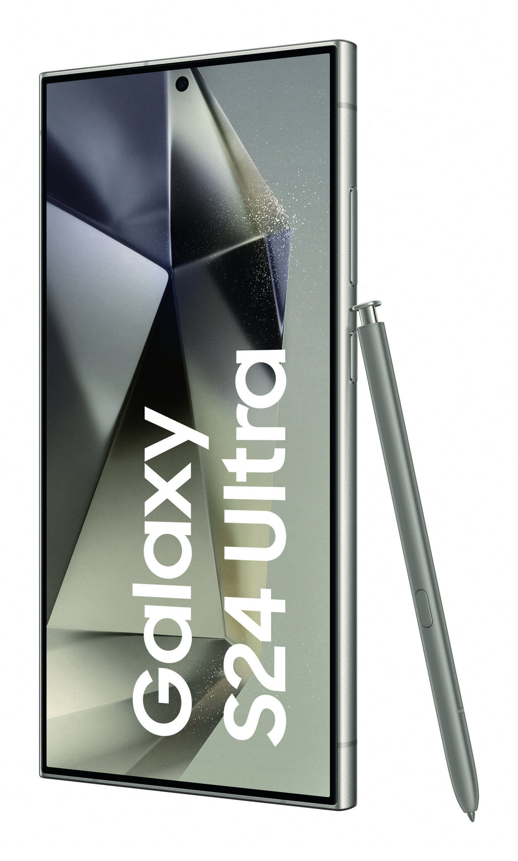 Samsung Galaxy S24 Ultra in Titanium Gray — brand stock image. Your device's condition matches its grade.
