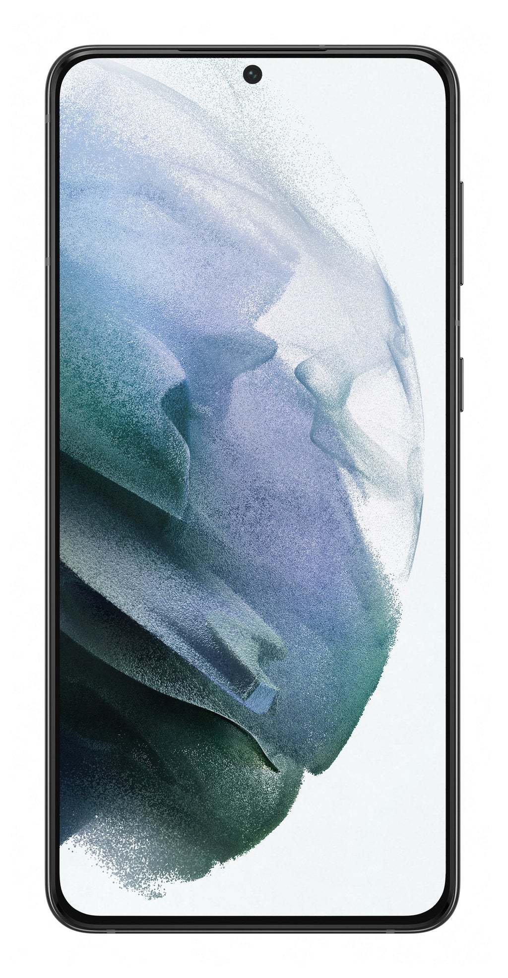 Samsung Galaxy S21+ in Phantom Black — brand stock image. Your device's condition matches its grade.