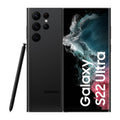Samsung Galaxy S22 Ultra in Phantom Black — brand stock image. Your device's condition matches its grade.