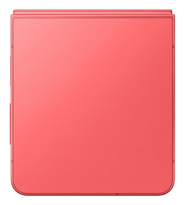 Samsung Galaxy Z Flip7 in Coralred — brand stock image. Your device's condition matches its grade.