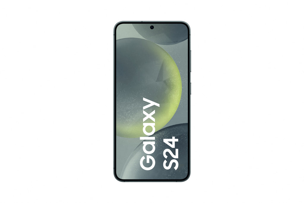 Samsung Galaxy S24 in Onyx Black — brand stock image. Your device's condition matches its grade.