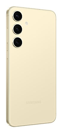 Samsung Galaxy S24+ in Amber Yellow — brand stock image. Your device's condition matches its grade.
