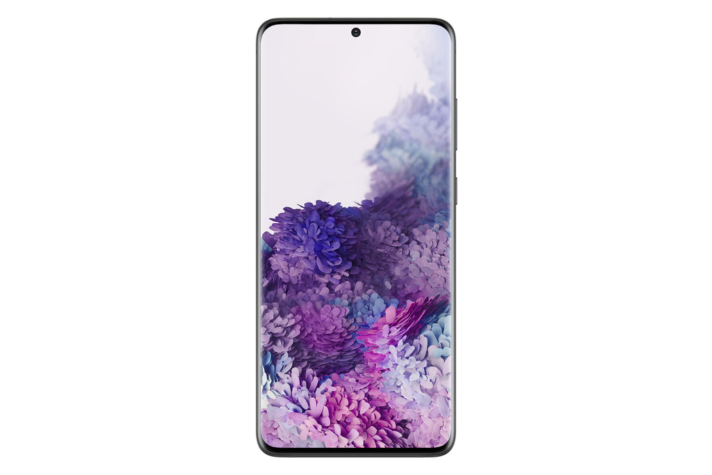 Samsung Galaxy S20+ in Cosmic Black — brand stock image. Your device's condition matches its grade.