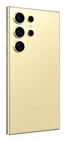 Samsung Galaxy S24 Ultra in Titanium Yellow — brand stock image. Your device's condition matches its grade.