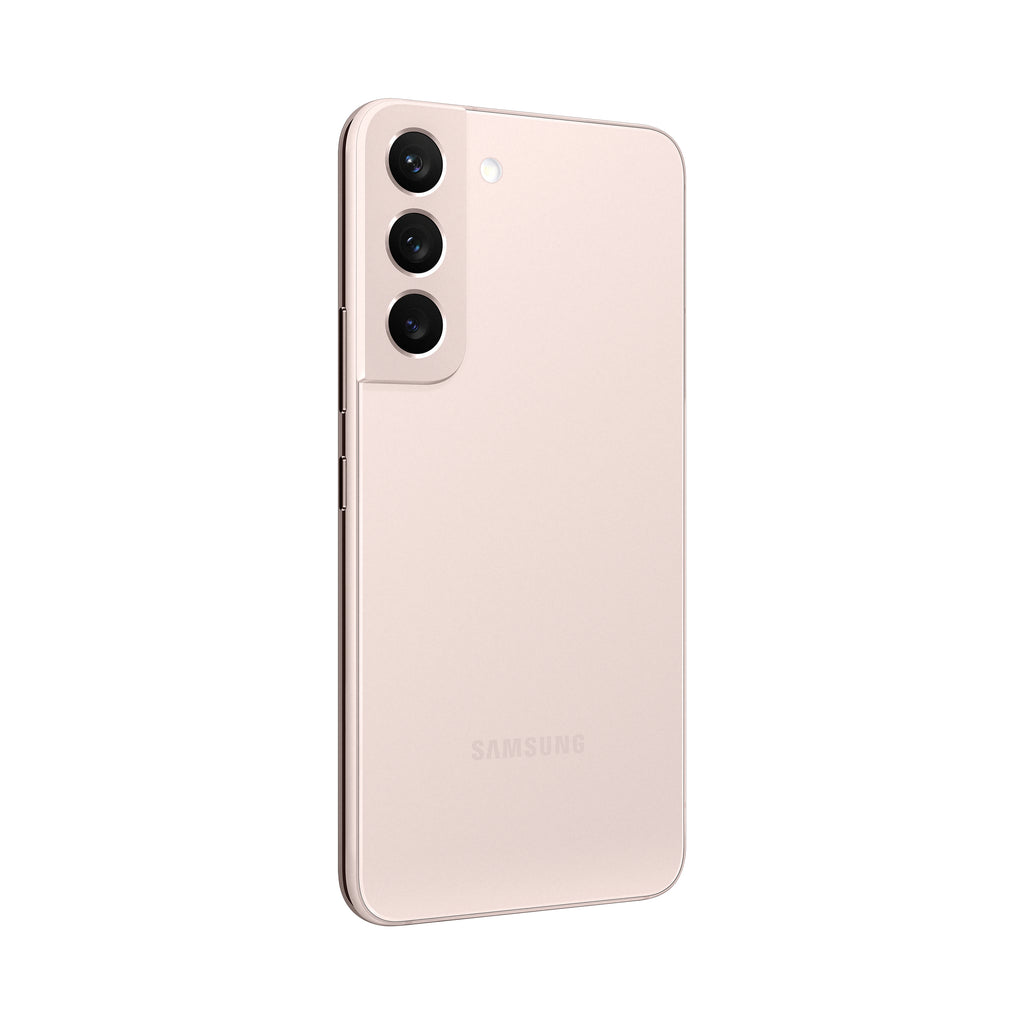Samsung Galaxy S22 in Pink Gold — brand stock image. Your device's condition matches its grade.
