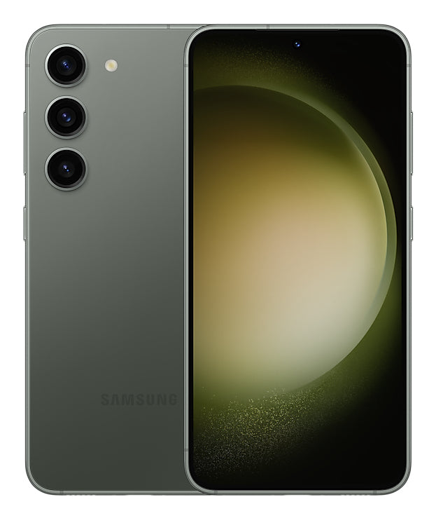 Samsung Galaxy S23 in Green — brand stock image. Your device's condition matches its grade.