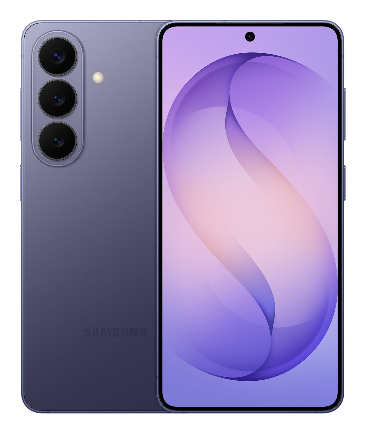 Samsung Galaxy S26 in Cobalt Violet — brand stock image. Your device's condition matches its grade.