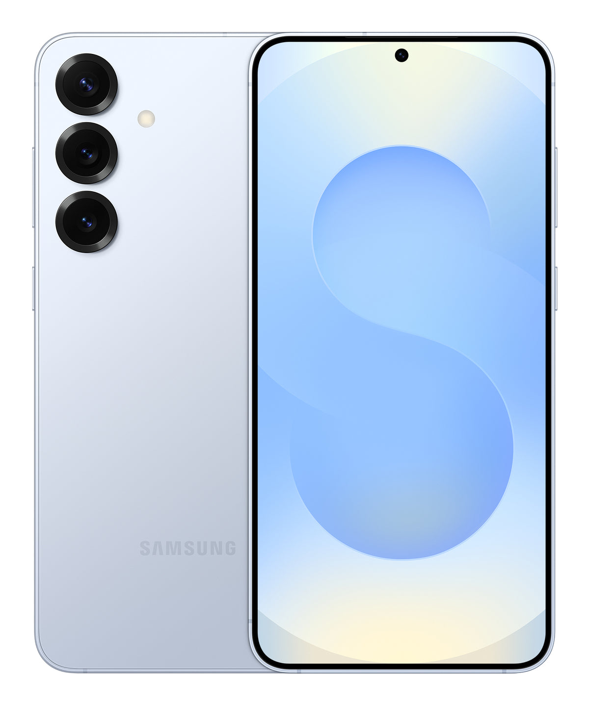 Samsung Galaxy S25+ in Icyblue — brand stock image. Your device's condition matches its grade.