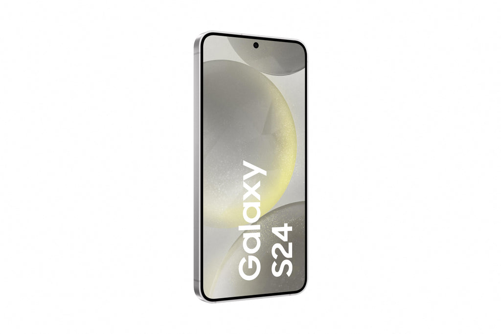 Samsung Galaxy S24 in Marble Gray — brand stock image. Your device's condition matches its grade.