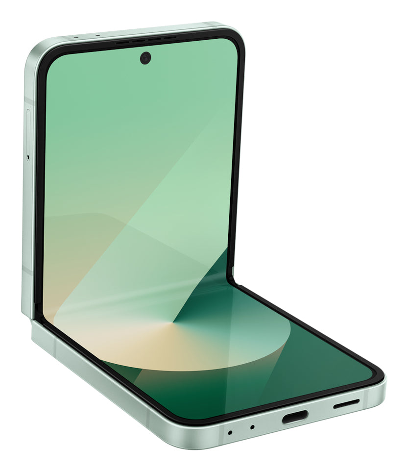 Samsung Galaxy Z Flip6 in Mint — brand stock image. Your device's condition matches its grade.