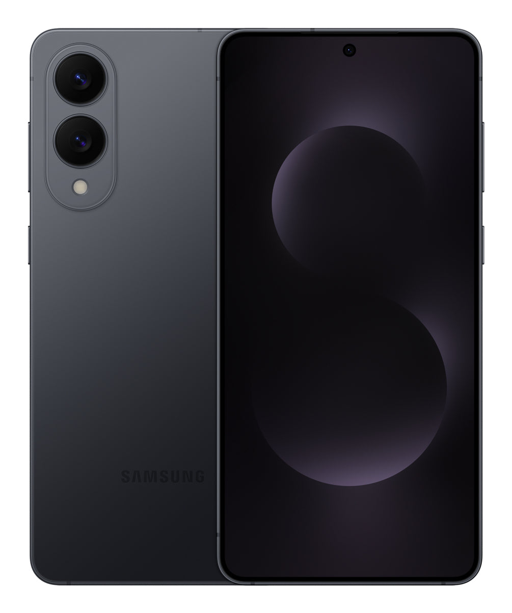 Samsung Galaxy S25 Edge in Titanium Jetblack — brand stock image. Your device's condition matches its grade.