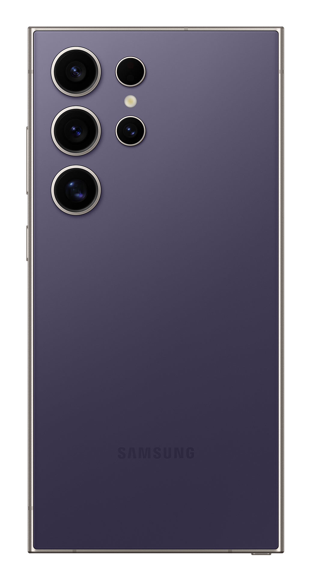 Samsung Galaxy S24 Ultra in Titanium Violet — brand stock image. Your device's condition matches its grade.