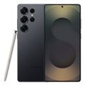 Samsung Galaxy S25 Ultra in Titanium Black — brand stock image. Your device's condition matches its grade.