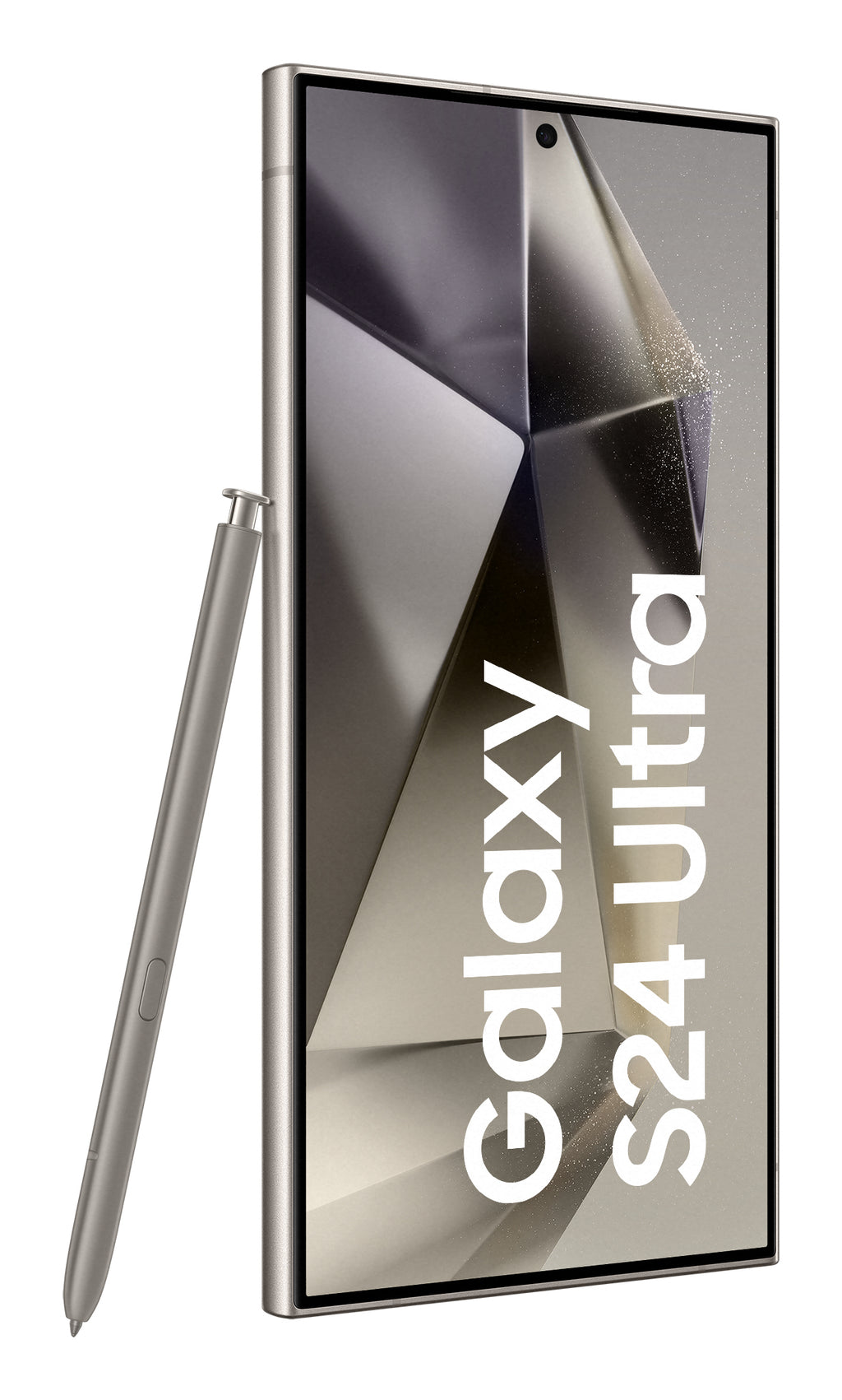 Samsung Galaxy S24 Ultra in Titanium Gray — brand stock image. Your device's condition matches its grade.