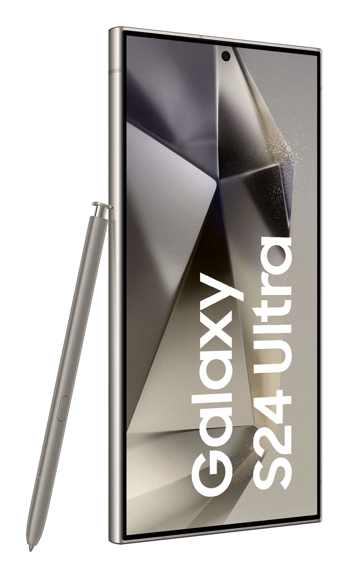 Samsung Galaxy S24 Ultra in Titanium Gray — brand stock image. Your device's condition matches its grade.