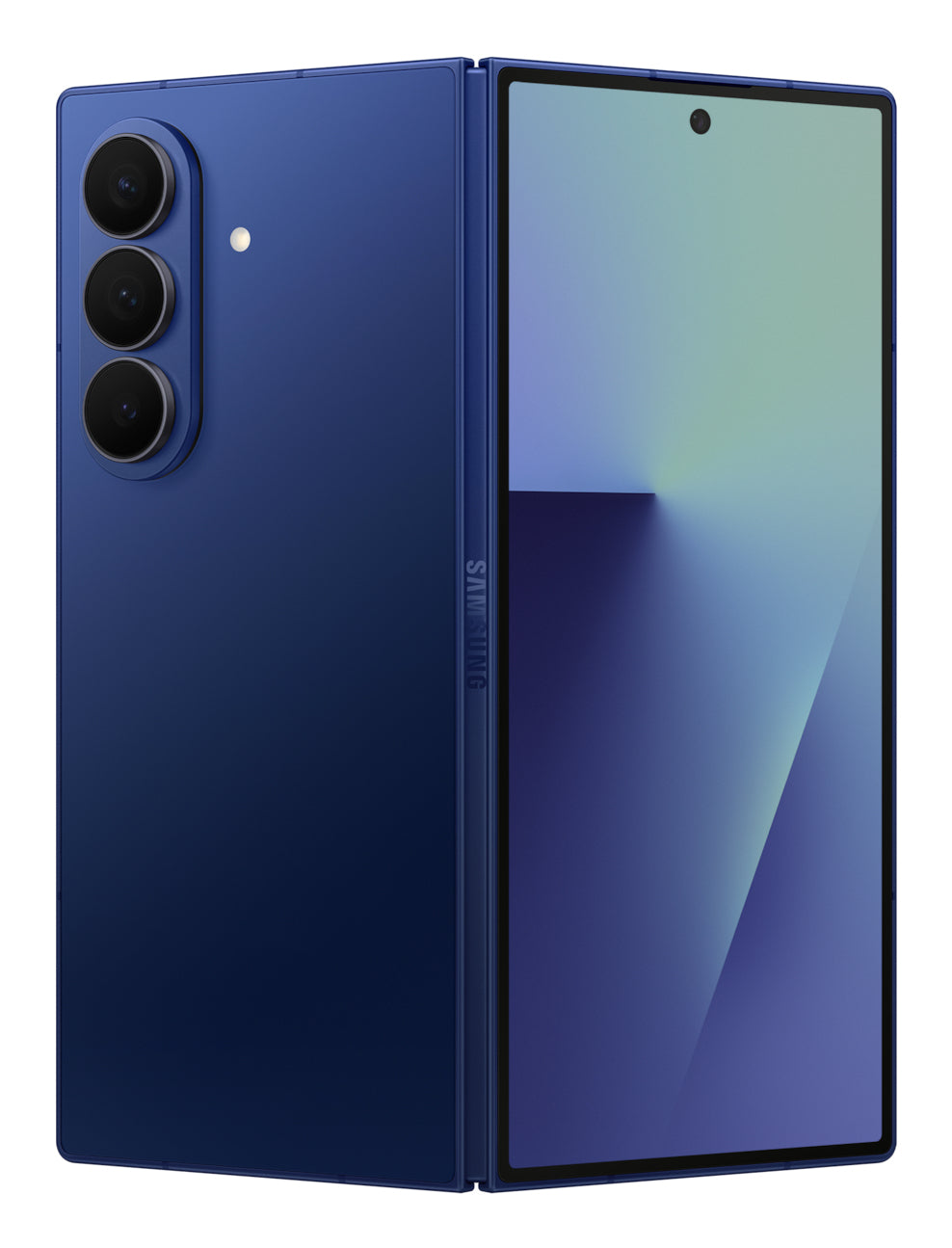 Samsung Galaxy Z Fold7 in Blue Shadow — brand stock image. Your device's condition matches its grade.
