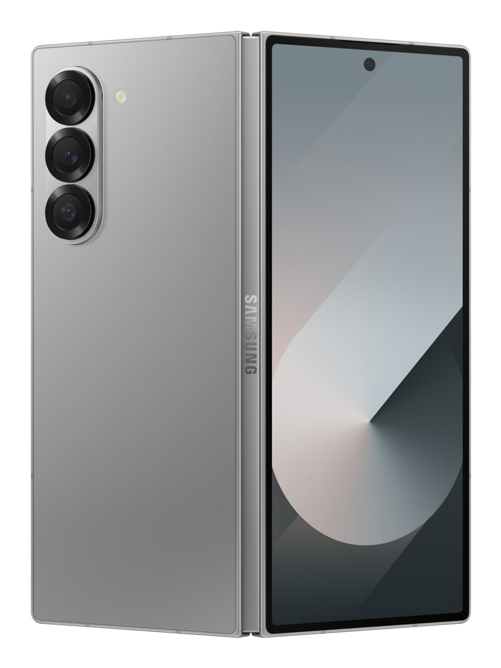 Samsung Galaxy Z Fold6 in Silver Shadow — brand stock image. Your device's condition matches its grade.