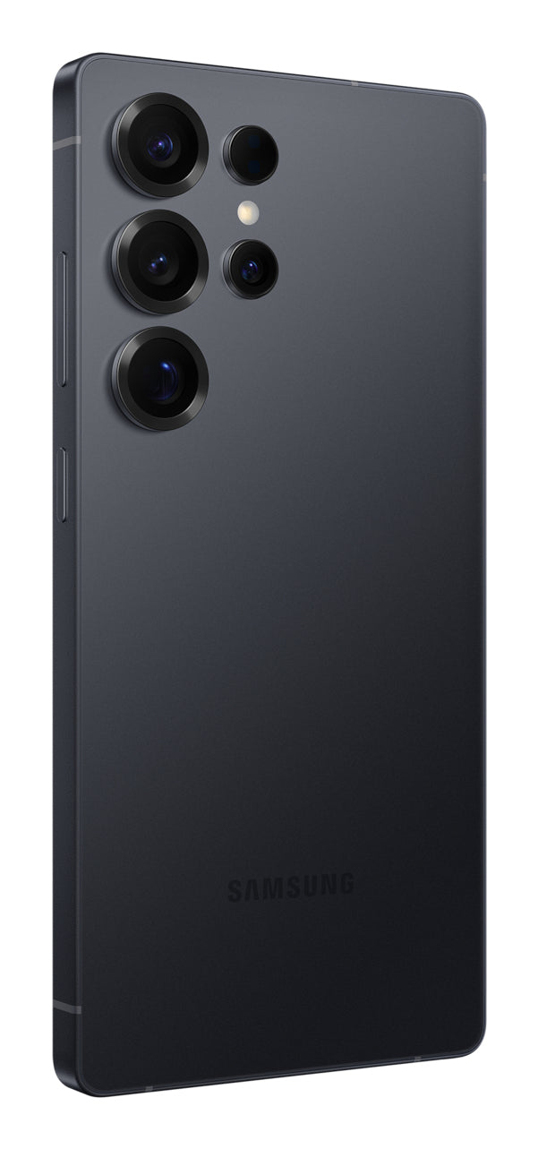 Samsung Galaxy S25 Ultra in Titanium Black — brand stock image. Your device's condition matches its grade.