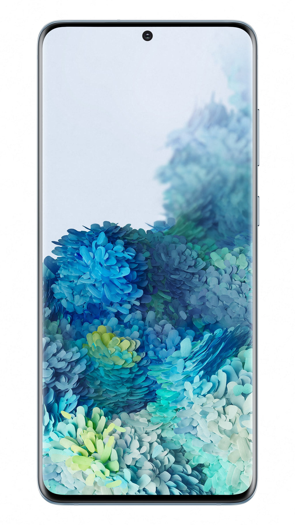 Samsung Galaxy S20+ in Cloud Blue — brand stock image. Your device's condition matches its grade.