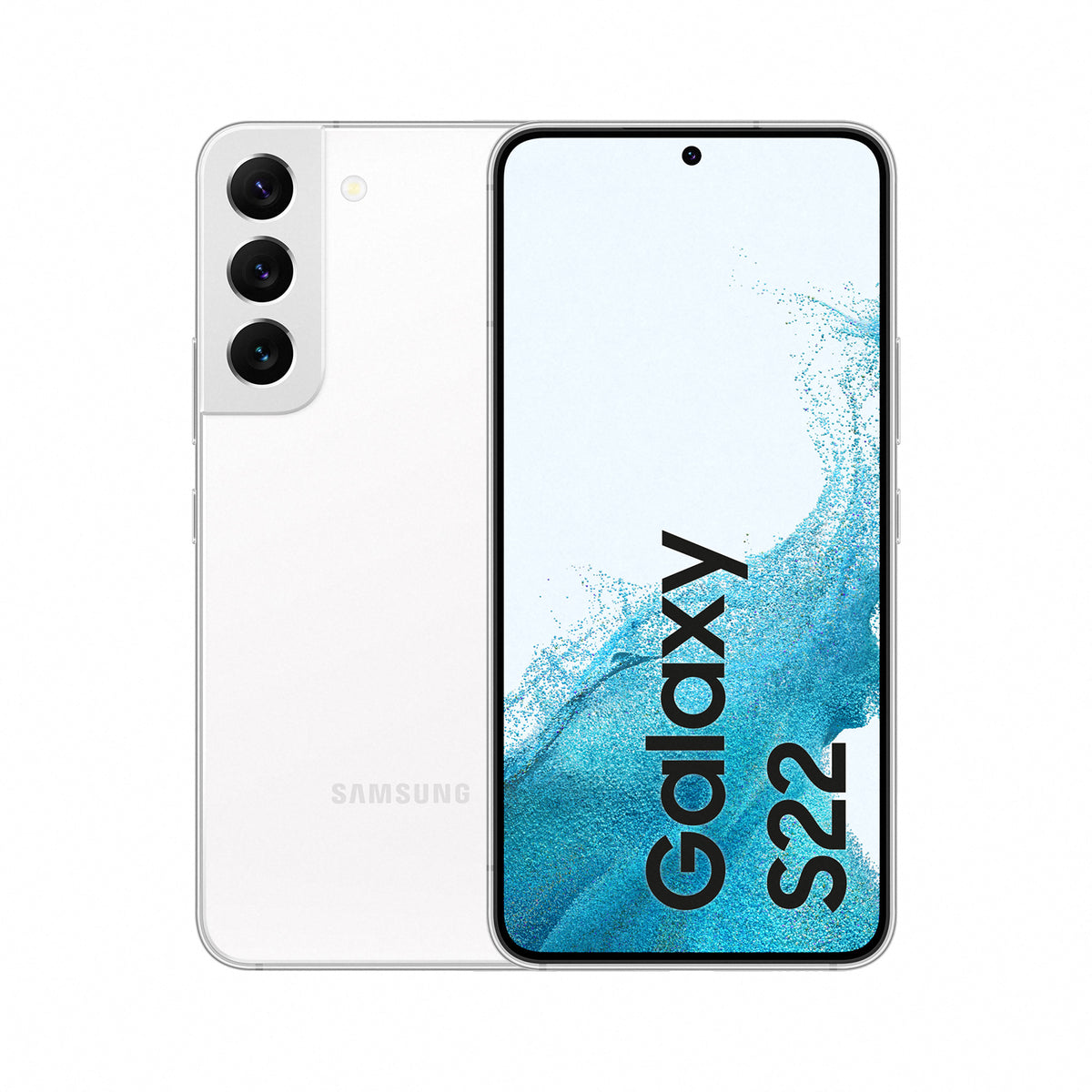 Samsung Galaxy S22 in Phantom White — brand stock image. Your device's condition matches its grade.