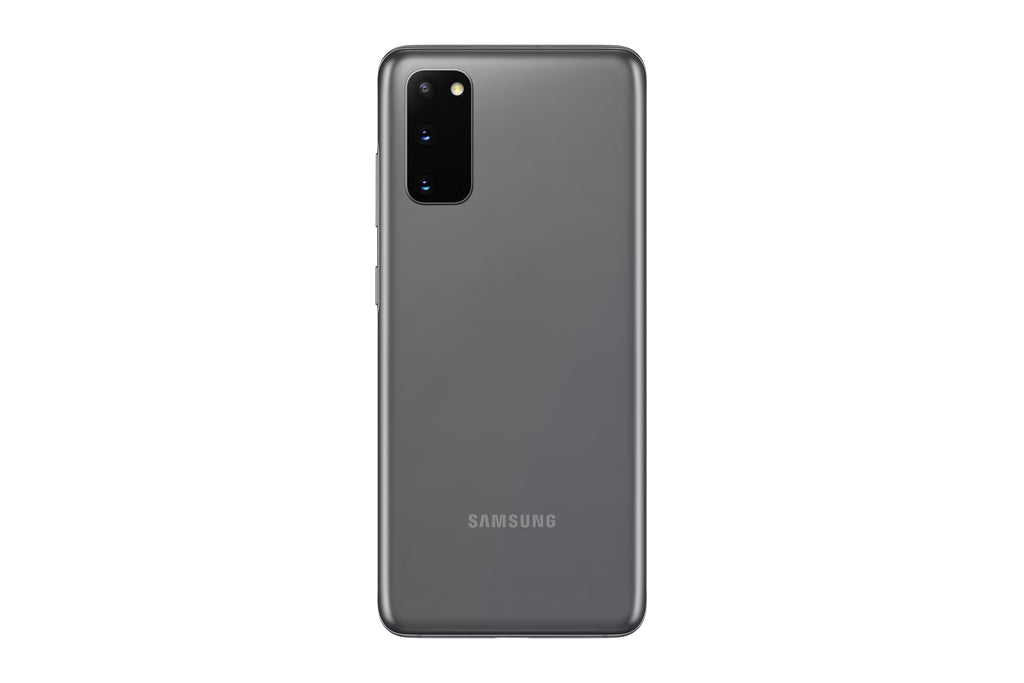 Samsung Galaxy S20 in Cosmic Gray — brand stock image. Your device's condition matches its grade.