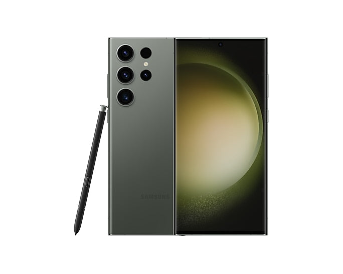 Samsung Galaxy S23 Ultra in Green — brand stock image. Your device's condition matches its grade.