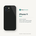 iPhone 11 in Black — illustration. Your device's condition matches its grade.