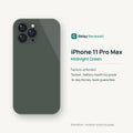 iPhone 11 Pro Max in Midnight Green — illustration. Your device's condition matches its grade.