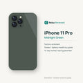iPhone 11 Pro in Midnight Green — illustration. Your device's condition matches its grade.