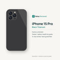 iPhone 15 Pro in Black Titanium — illustration. Your device's condition matches its grade.