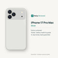 iPhone 17 Pro Max in Silver — illustration. Your device's condition matches its grade.