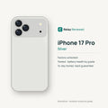 iPhone 17 Pro in Silver — illustration. Your device's condition matches its grade.