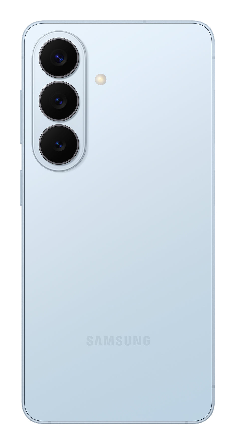 Samsung Galaxy S26 in Sky Blue — brand stock image. Your device's condition matches its grade.