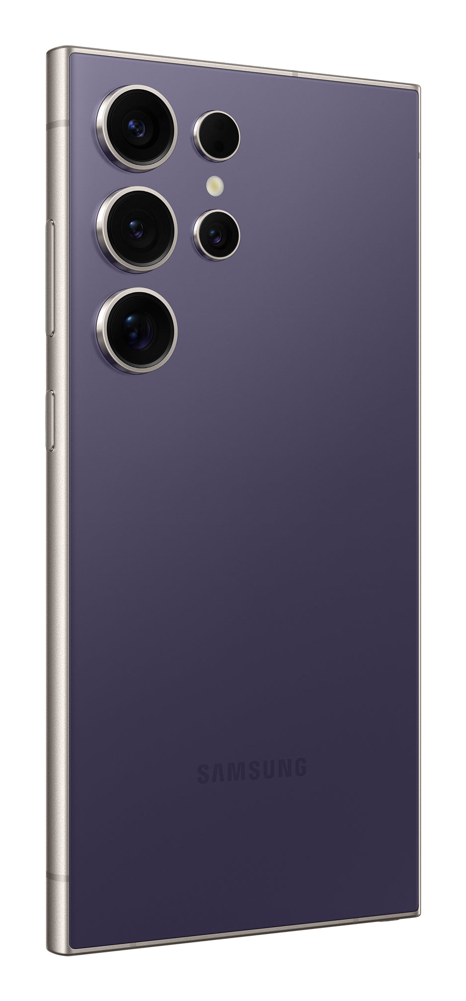 Samsung Galaxy S24 Ultra in Titanium Violet — brand stock image. Your device's condition matches its grade.