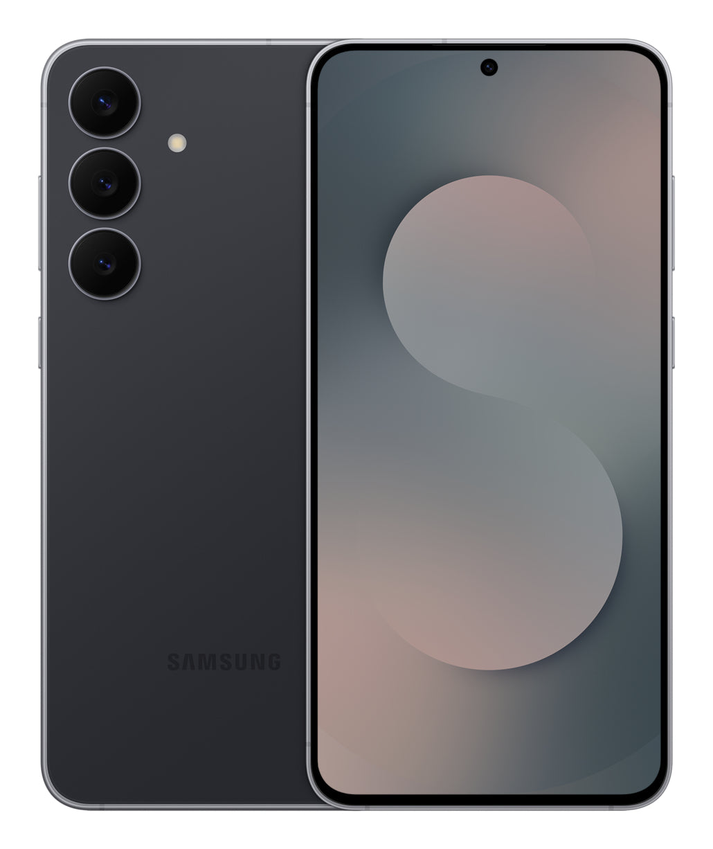 Samsung Galaxy S25 FE in Jetblack — brand stock image. Your device's condition matches its grade.