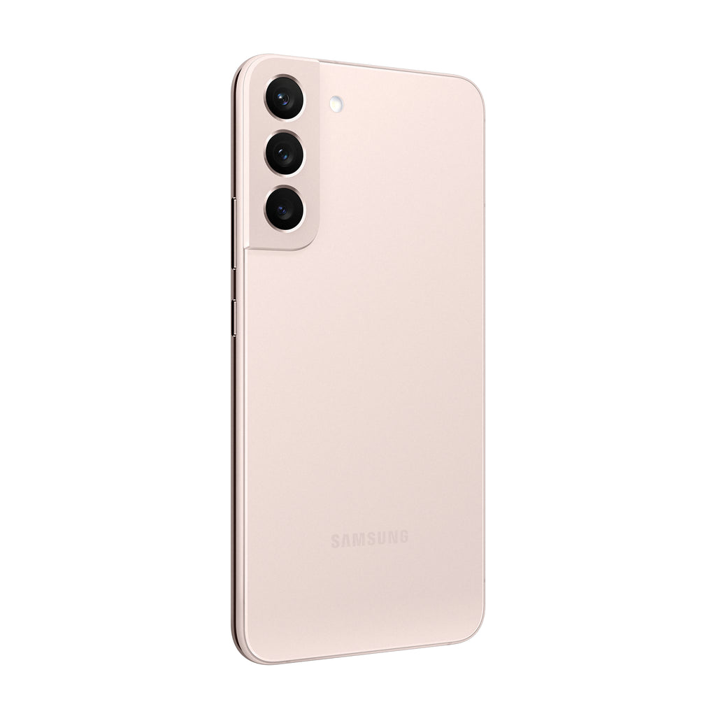 Samsung Galaxy S22+ in Pink Gold — brand stock image. Your device's condition matches its grade.