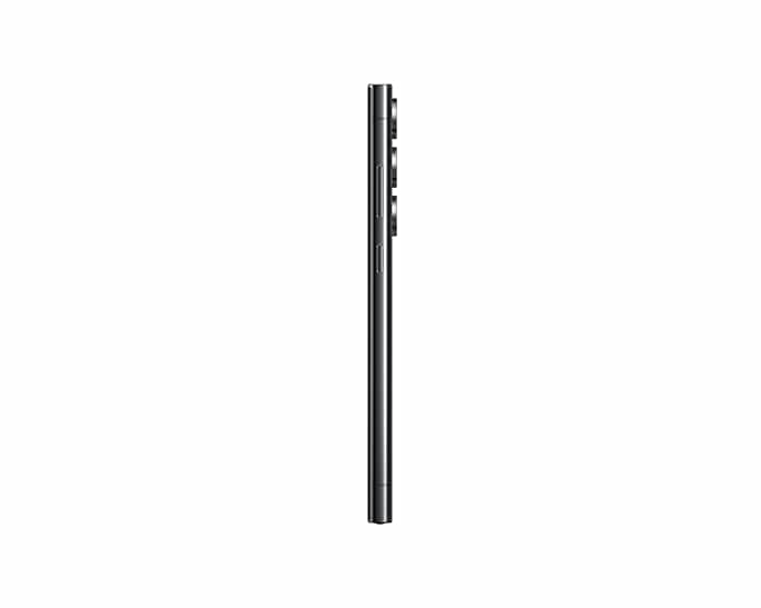 Samsung Galaxy S23 Ultra in Phantom Black — brand stock image. Your device's condition matches its grade.