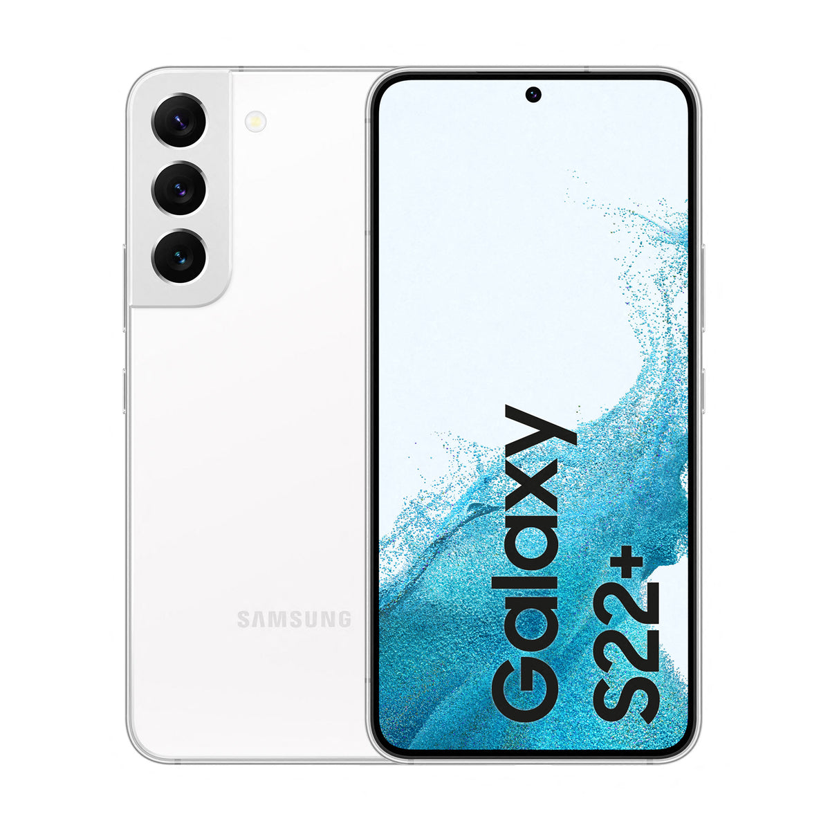 Samsung Galaxy S22+ in Phantom White — brand stock image. Your device's condition matches its grade.