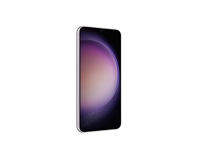 Samsung Galaxy S23 in Lavender — brand stock image. Your device's condition matches its grade.