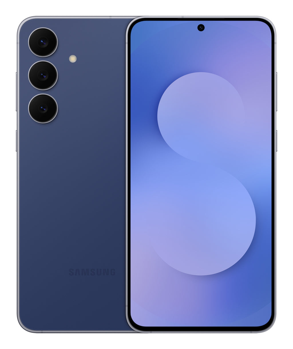 Samsung Galaxy S25 FE in Navy — brand stock image. Your device's condition matches its grade.